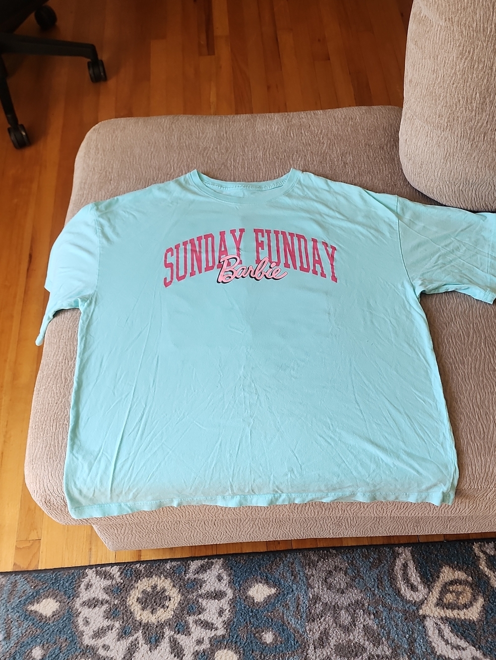 Barbie Aqua Tee with Pink Graphic